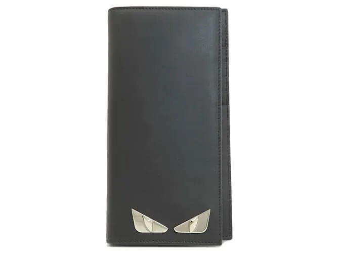 Cartera larga Fendi Monster Negro 