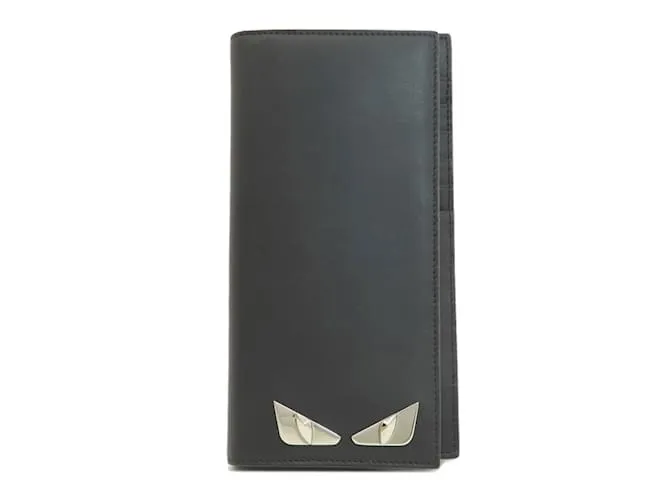 Cartera larga Fendi Monster Negro 