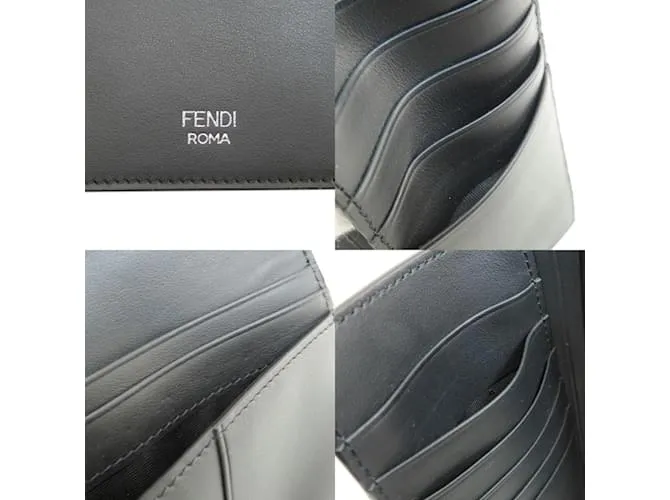 Cartera larga Fendi Monster Negro 