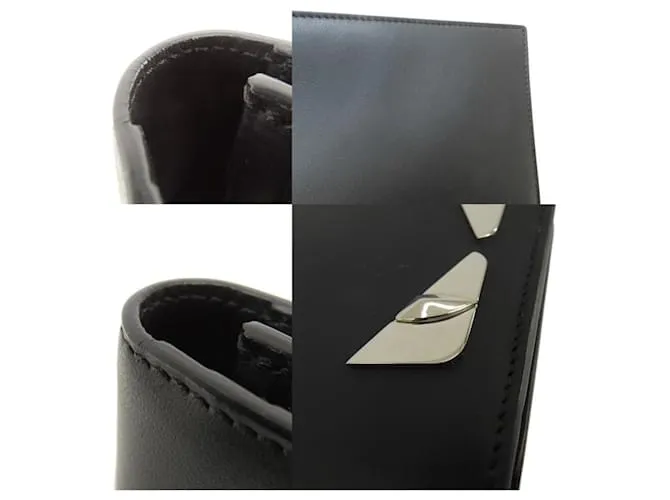 Cartera larga Fendi Monster Negro 