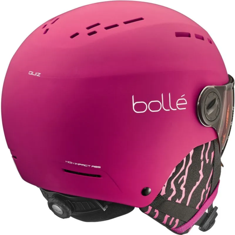 CASCO DE ESQUí PARA NIñOS BOLLé QUIZ VISOR (HOT PINK MATTE  CAT2)