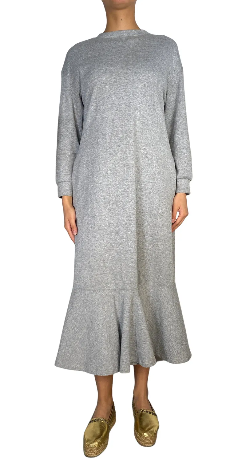 CHAIA Vestido Midi Gris Manga Larga