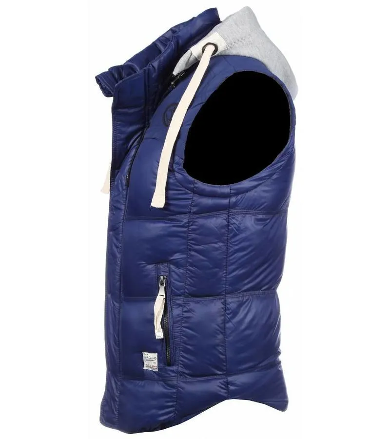 CHALECOS HOMBRE  CHALESCOS CON CAPUCHA  AZUL