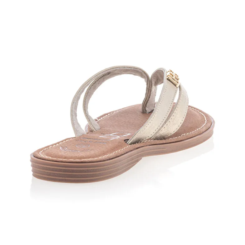 Chanclas / punteras doradas para mujer