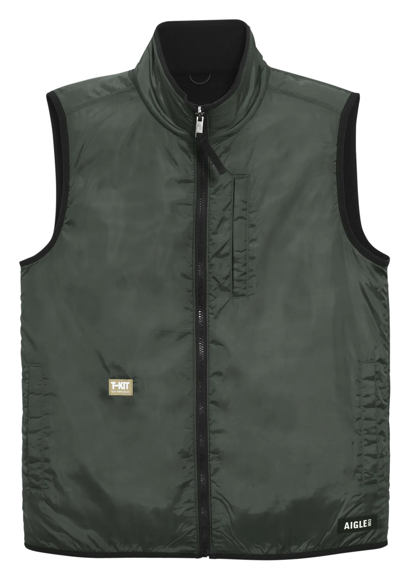 Chaqueta con cuello alto en negro