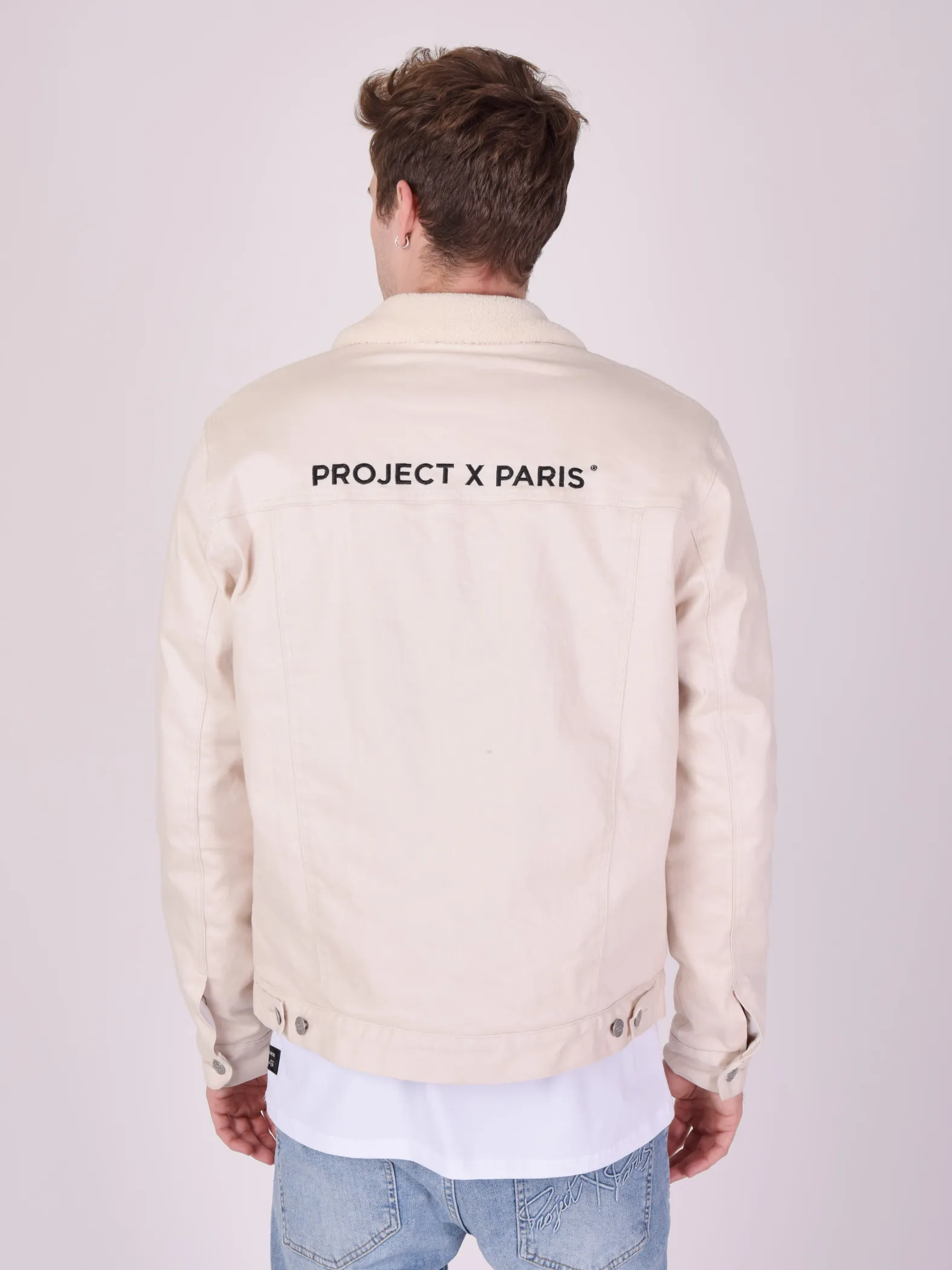 Chaqueta con cuello y forro efecto lana