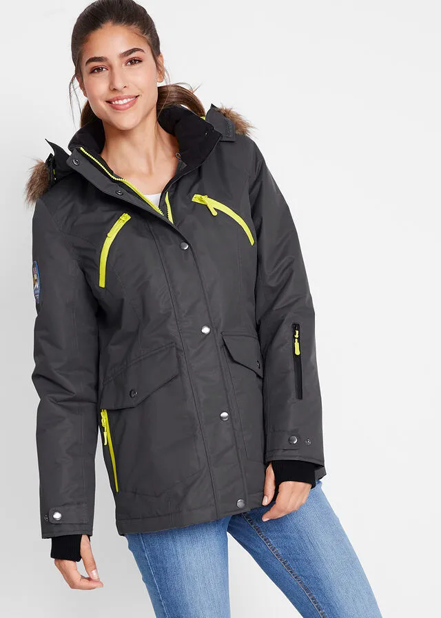 Chaqueta funcional impermeable pizarra