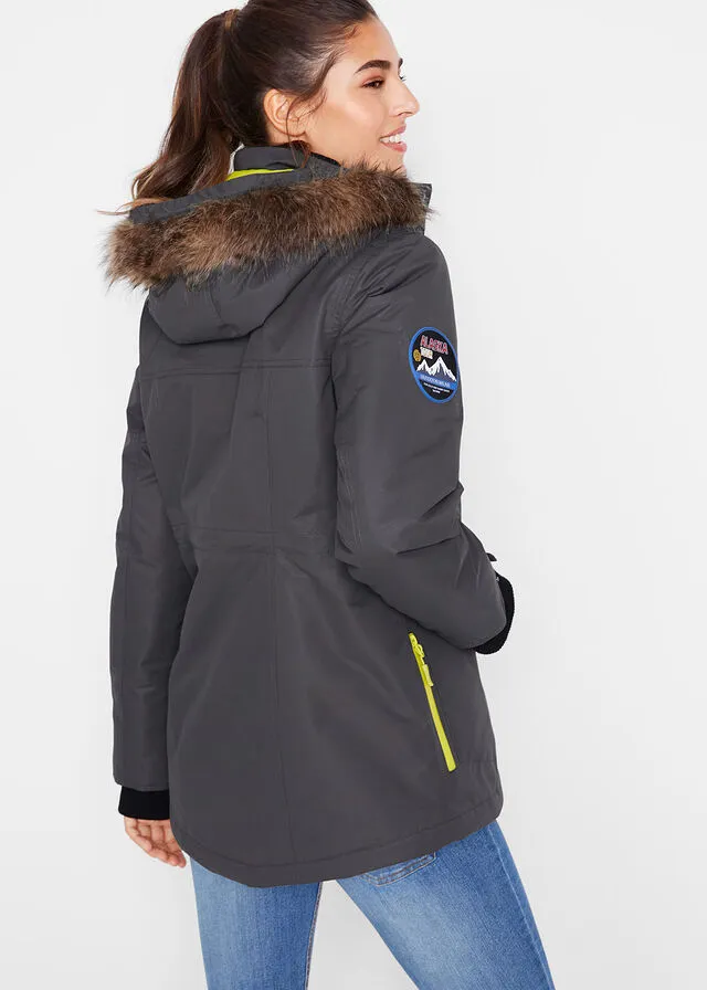 Chaqueta funcional impermeable pizarra