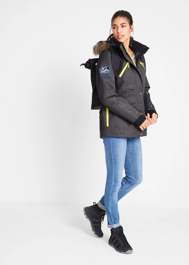 Chaqueta funcional impermeable pizarra