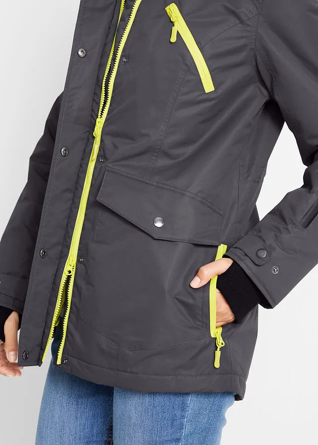 Chaqueta funcional impermeable pizarra