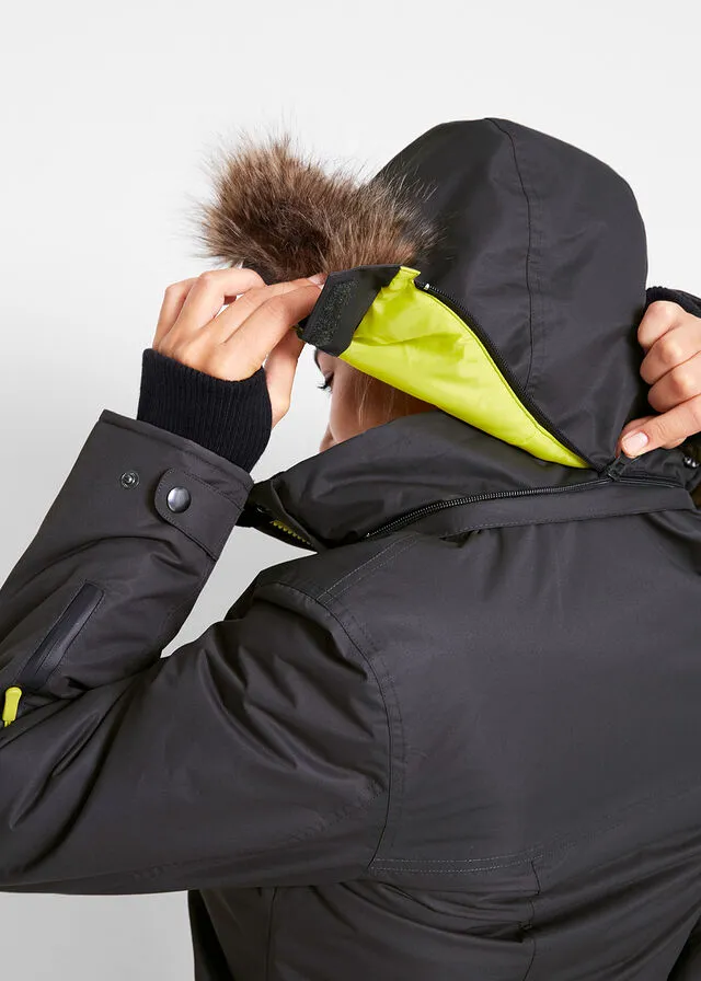 Chaqueta funcional impermeable pizarra