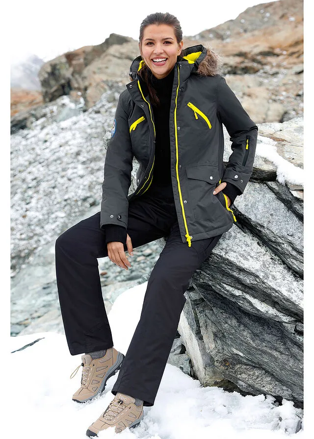 Chaqueta funcional impermeable pizarra