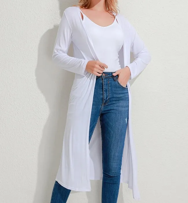 CHAQUETA LARGA BASIC 6 COLORES