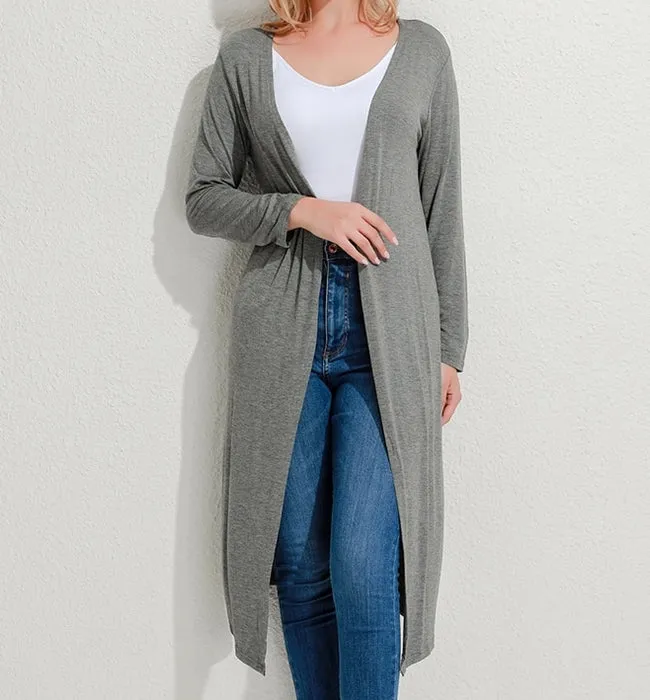 CHAQUETA LARGA BASIC 6 COLORES