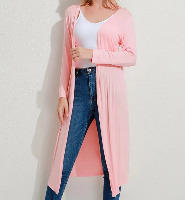 CHAQUETA LARGA BASIC 6 COLORES