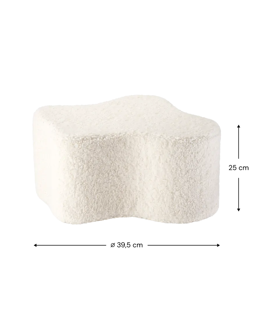 CLOUD POUFFE  TEDDY  CREAM WHITE