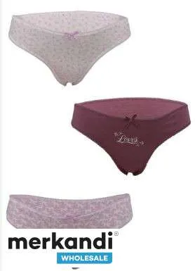 Consigue bragas de mujer de moda en un pack de 3 con colores mixtos para la venta al por mayor desde Turquía, hechas de algodón 