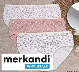 Consigue bragas de mujer de moda en un pack de 3 con colores mixtos para la venta al por mayor desde Turquía, hechas de algodón 