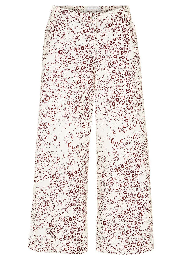 CULOTTE BLANCO LANAGRANATE OSCURO CON ESTAMPADO DE LEOPARDO