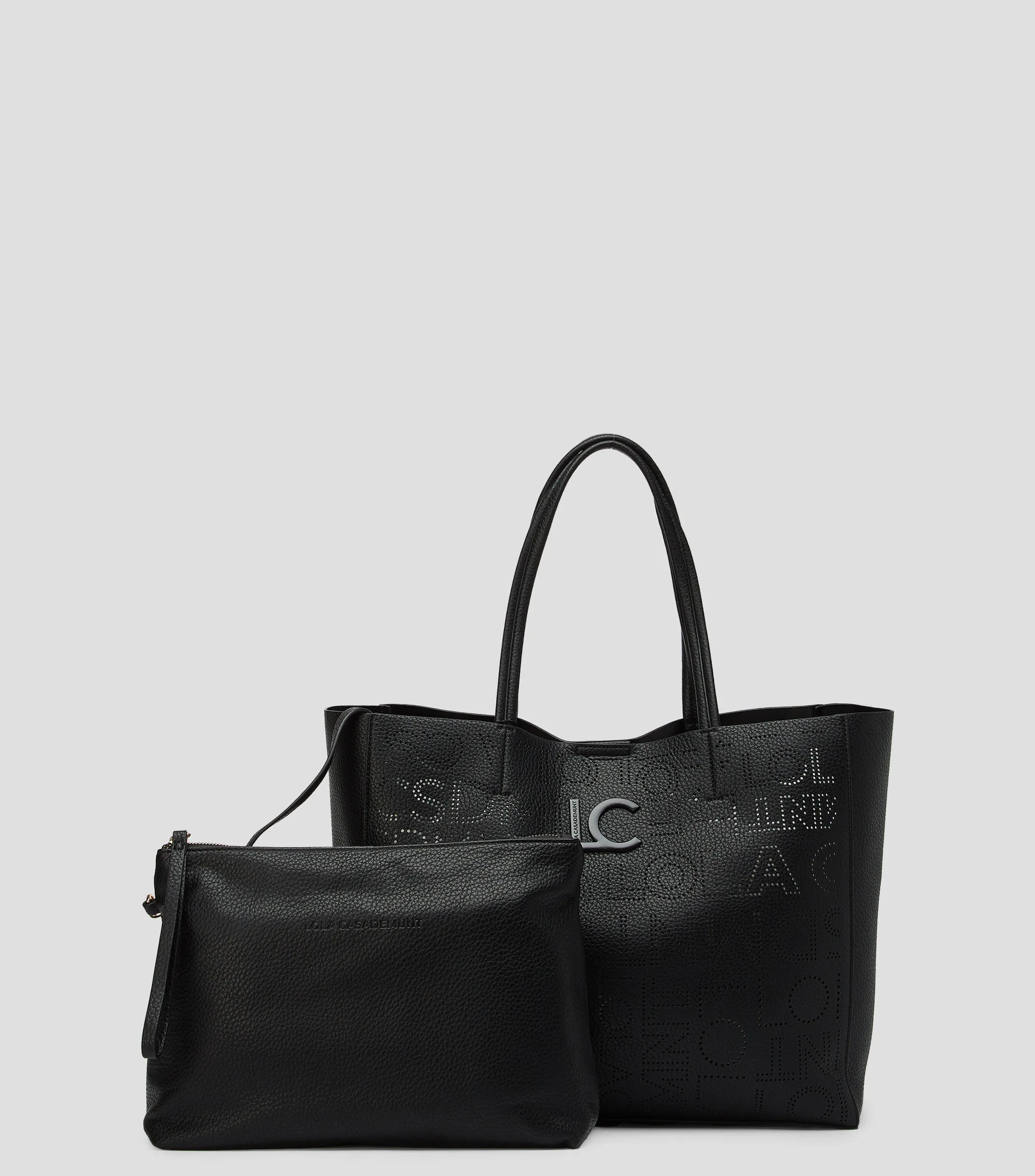 D374_Lola Casademunt Bolso tote troquelado Mujer