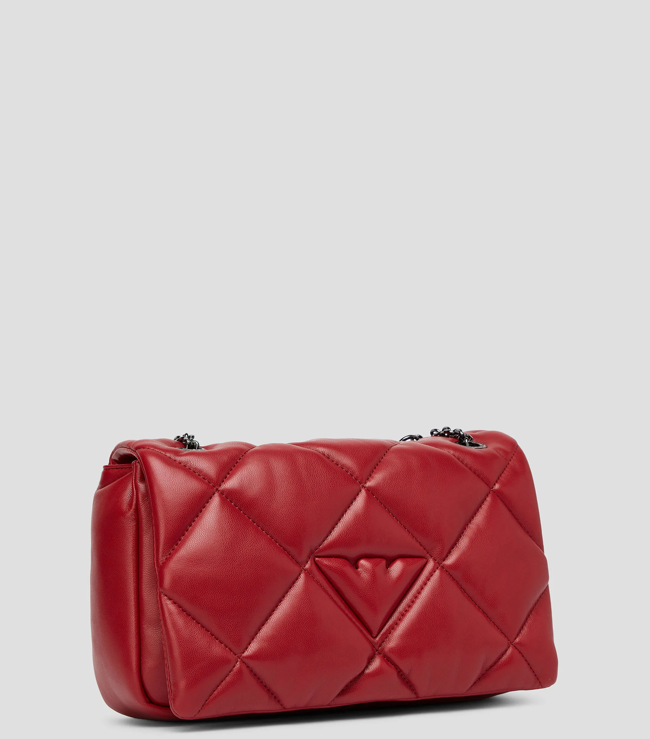 Emporio Armani Bolso shoulder rojo capitonado Mujer