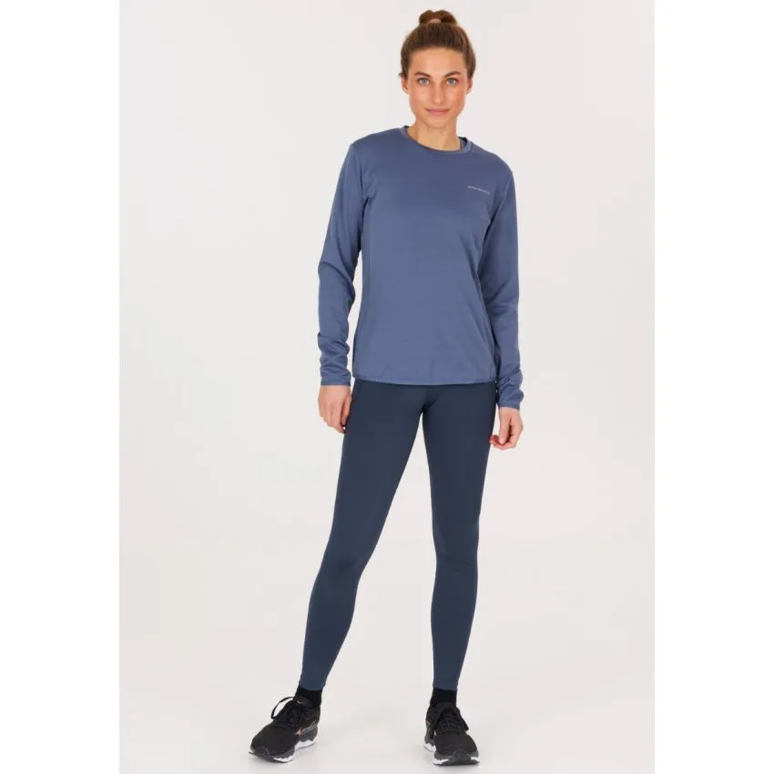 Endurance Mujer Capa intermedia Leah Waffle Melange Loose Fit Tee Azul 
