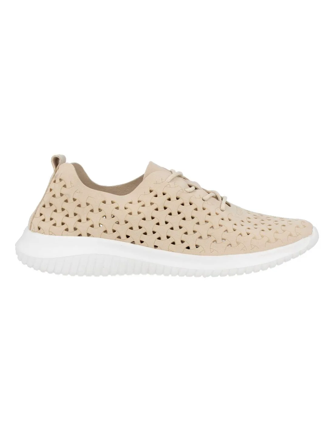 EO LIGEROS  DEPORTIVAS CASUAL MICROFIBRA CALADO LIBERTE BEIGE