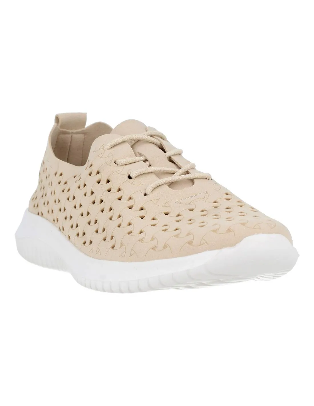 EO LIGEROS  DEPORTIVAS CASUAL MICROFIBRA CALADO LIBERTE BEIGE