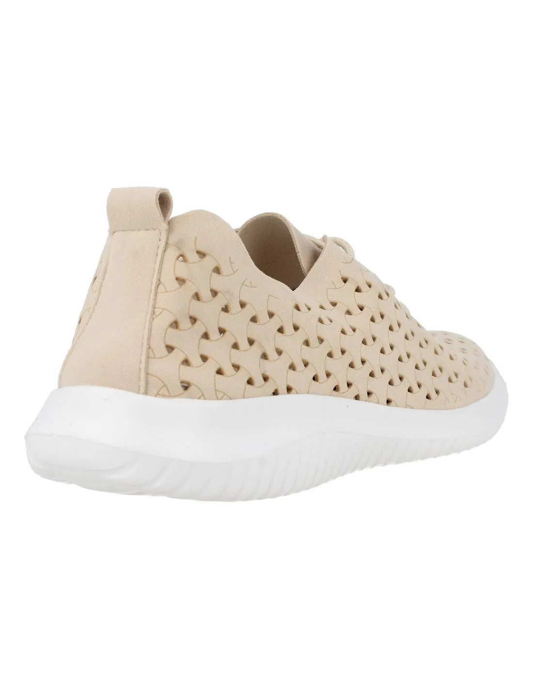 EO LIGEROS  DEPORTIVAS CASUAL MICROFIBRA CALADO LIBERTE BEIGE