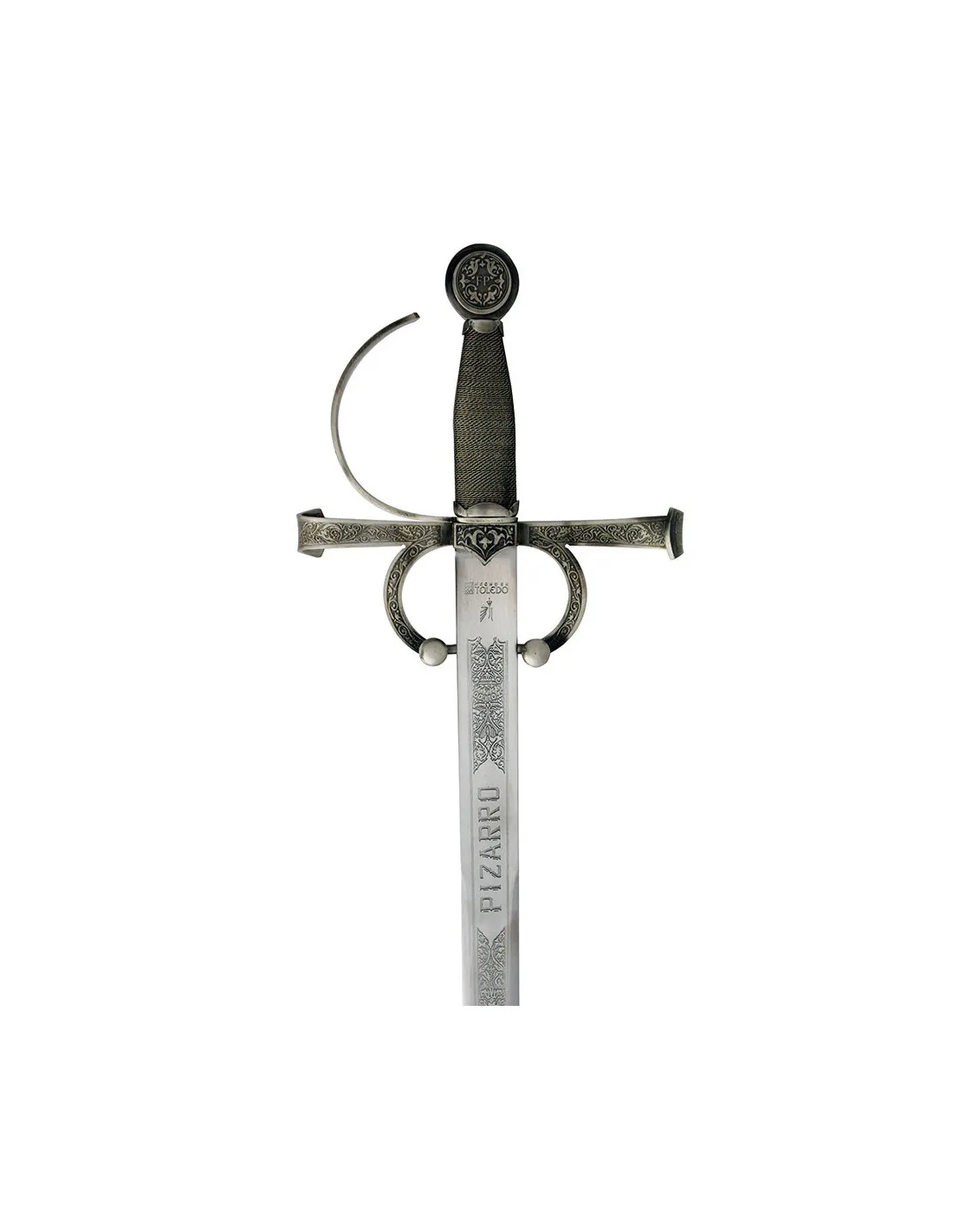 Espada de Francisco Pizarro, acabados en plata envejecida, siglo XVI