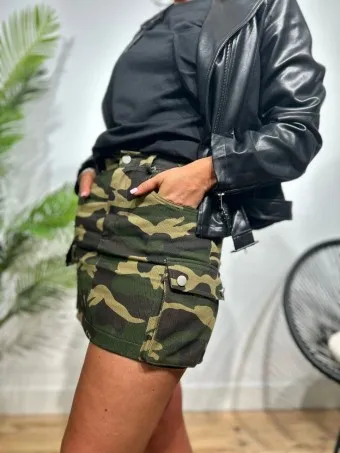Falda Cargo Camuflaje MALLOCK Verde