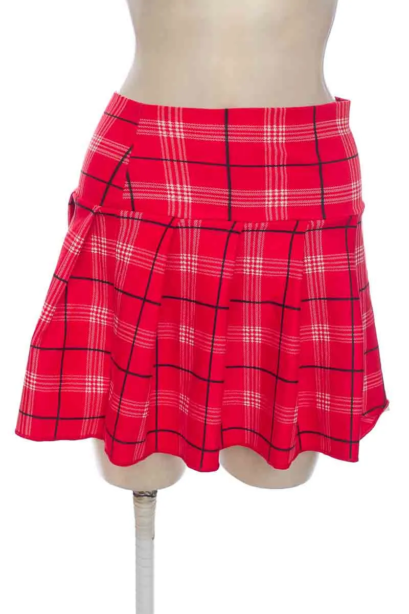 FALDA COLOR ROJO  EDNA MODA
