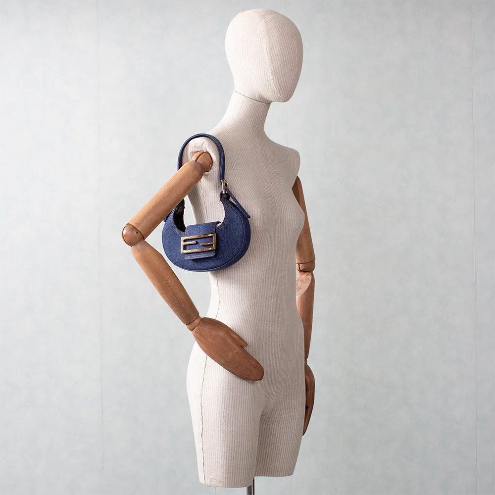 Fendi Bolso Cookie Hobo Mini Denim