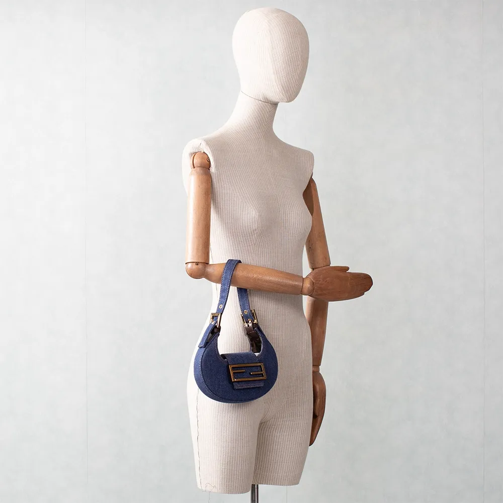 Fendi Bolso Cookie Hobo Mini Denim