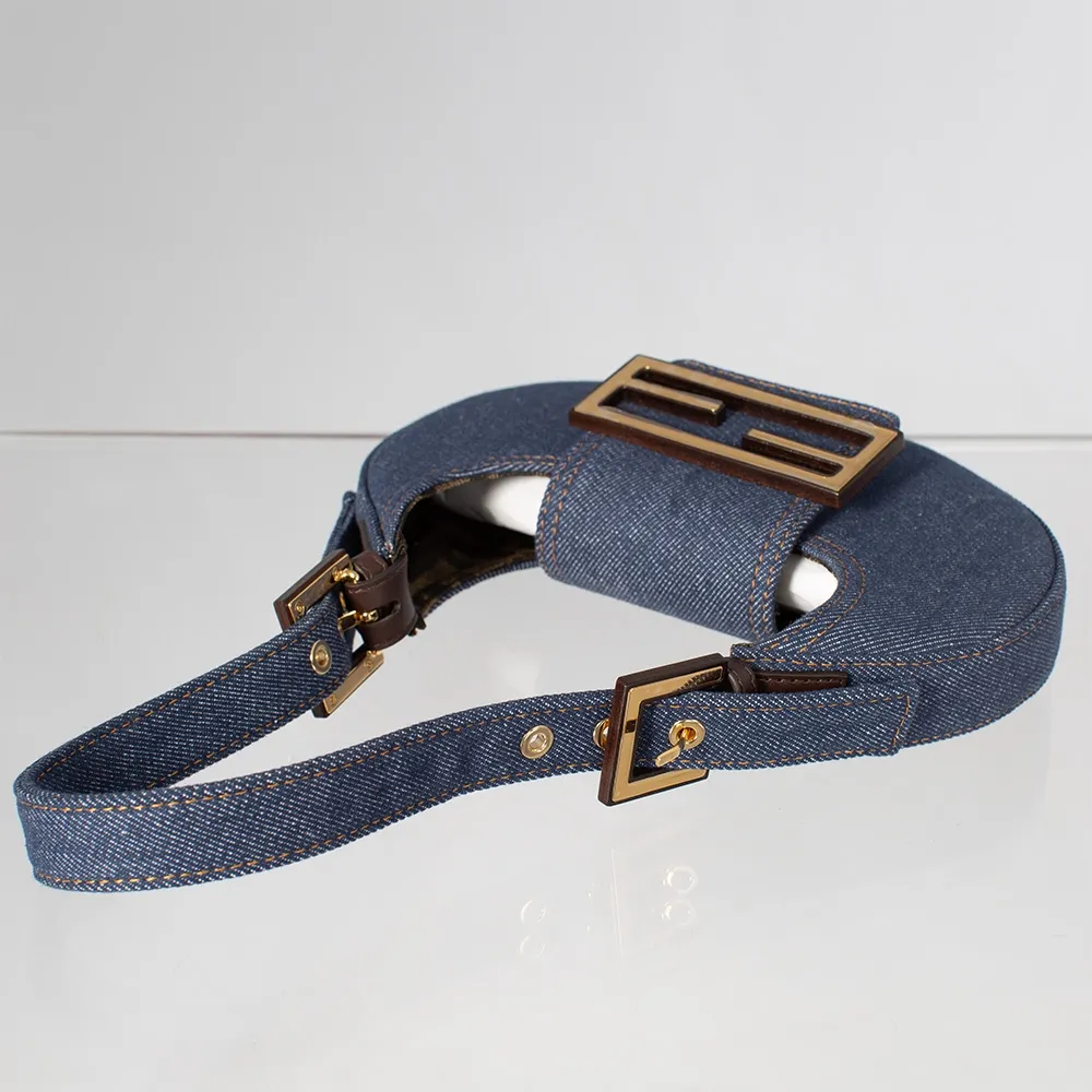 Fendi Bolso Cookie Hobo Mini Denim