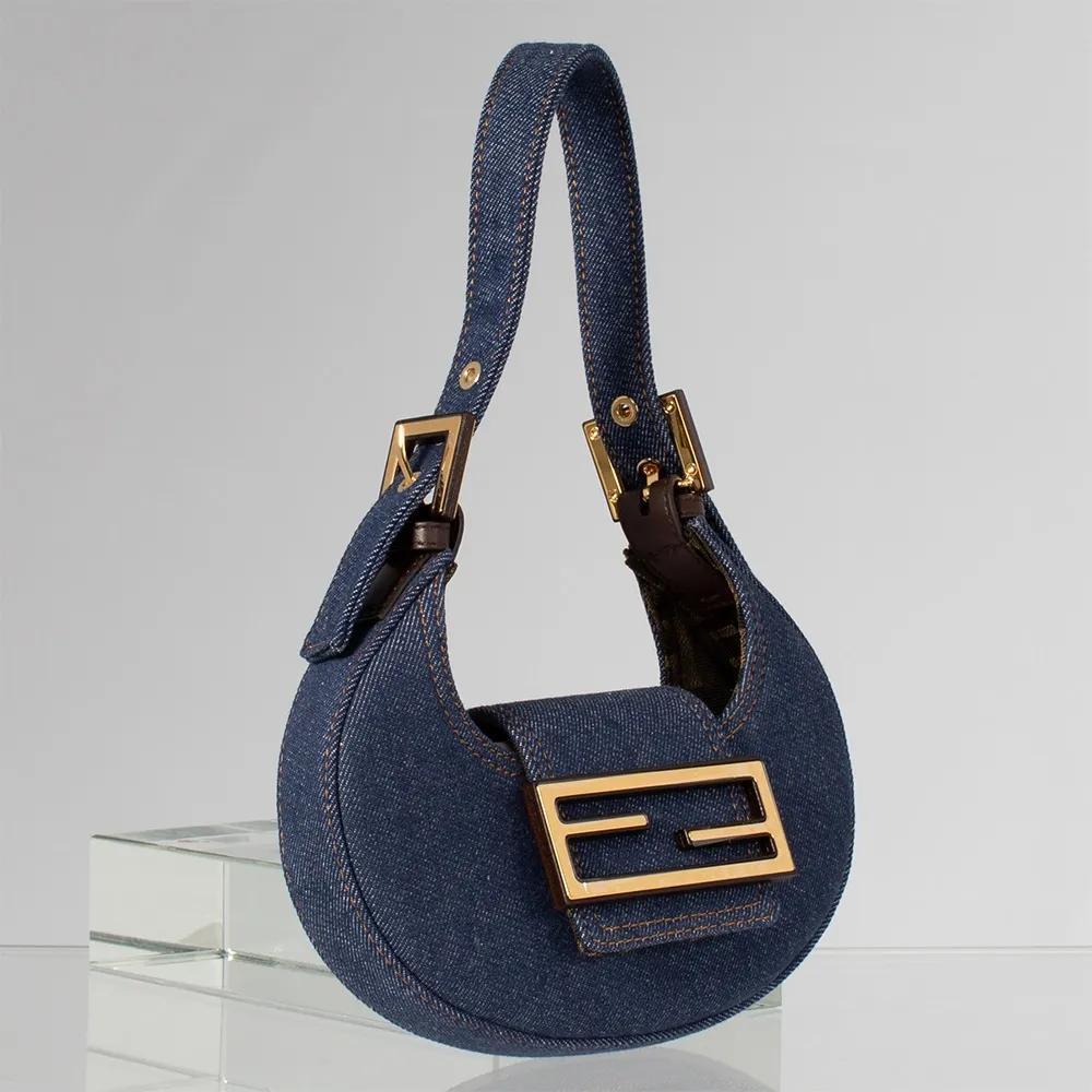 Fendi Bolso Cookie Hobo Mini Denim