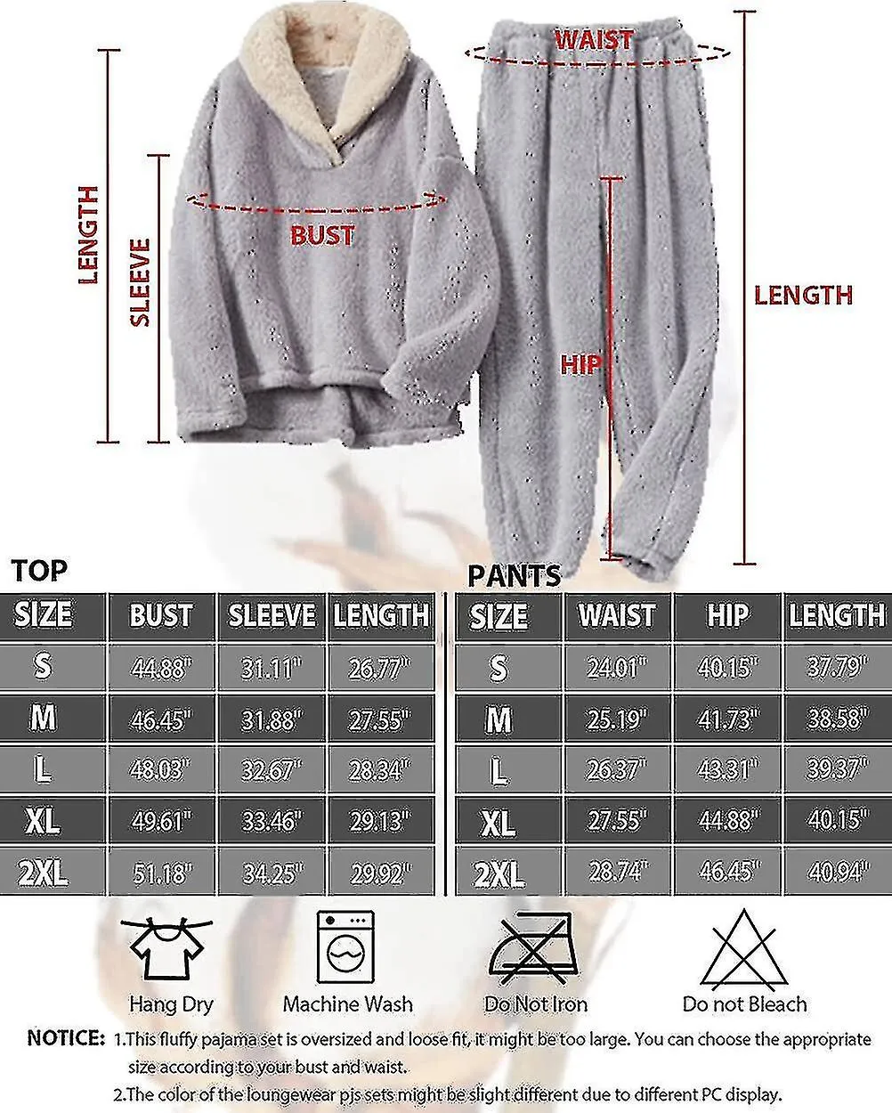 FLEECE PAJAMAS FOR WOMEN SOFT COMFY FLUFFY PAJAMAS SET PULLOVER PANTS PLUSH WARM CLOTHES FOR WINTER SLEEPWEARAM