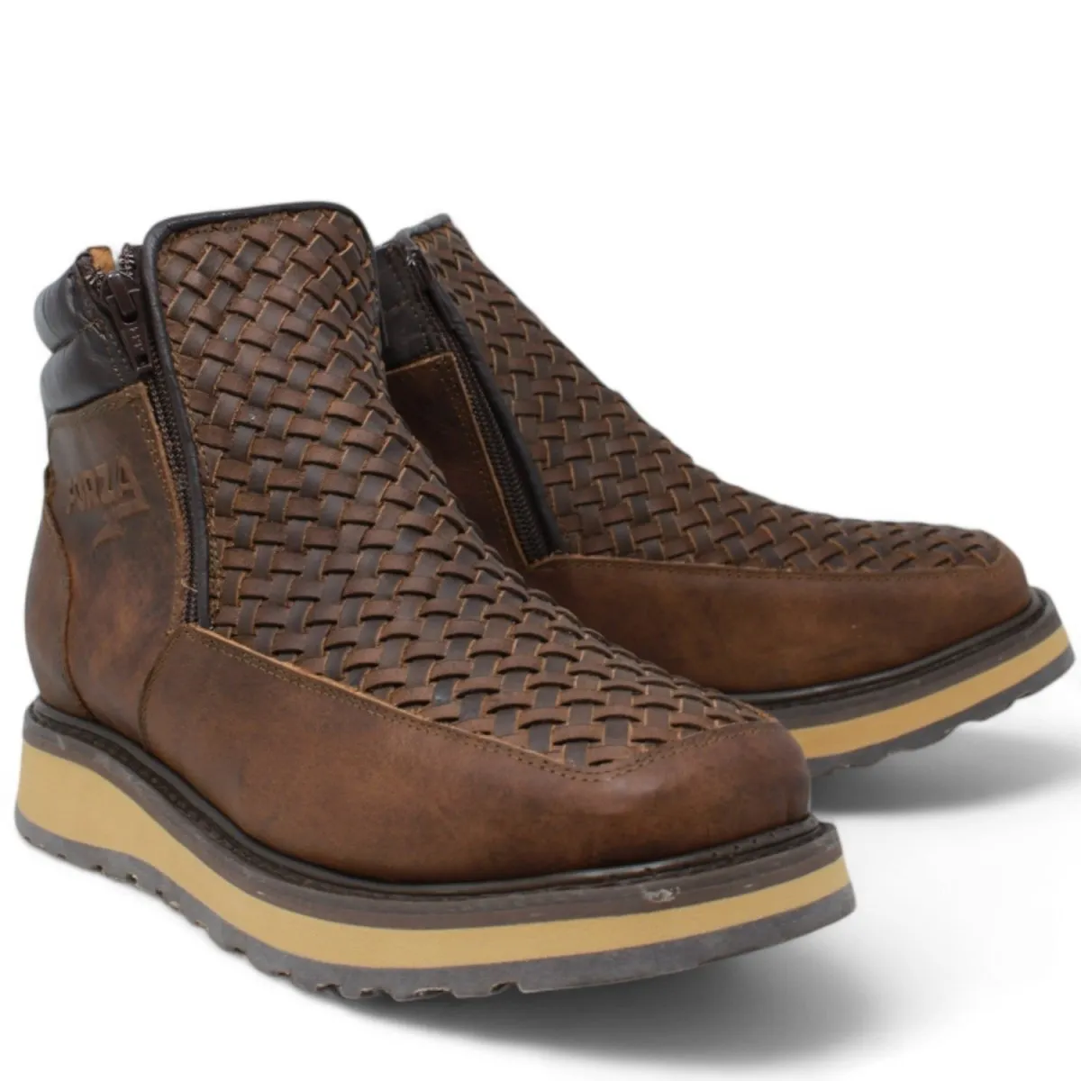 Forza Square Toe Work Boots with Double Zipper