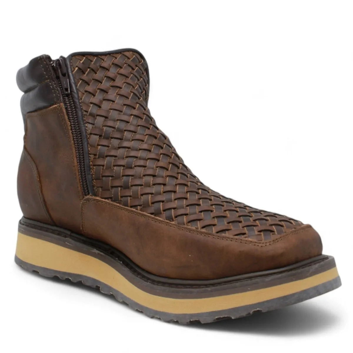 Forza Square Toe Work Boots with Double Zipper