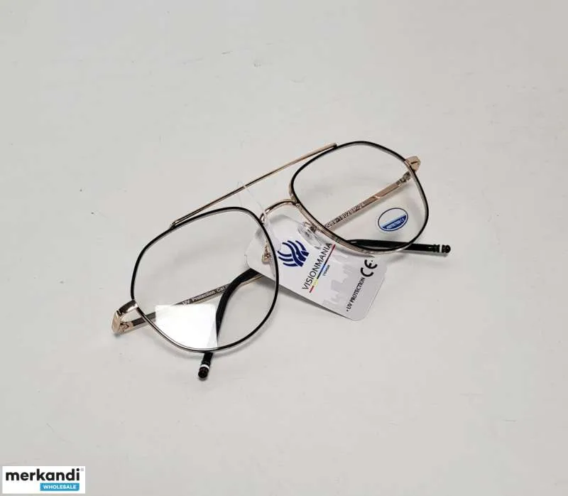 Gafas de moda Transparant Visionmania con fina montura dorada