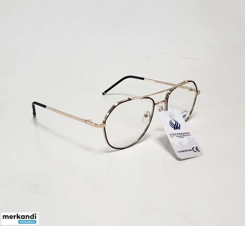 Gafas de moda Transparant Visionmania con fina montura dorada