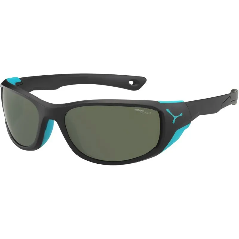 Gafas de sol Cébé Jorasses M (Negro Turquesa Mate Zona Polarizada Gris Cat.3)