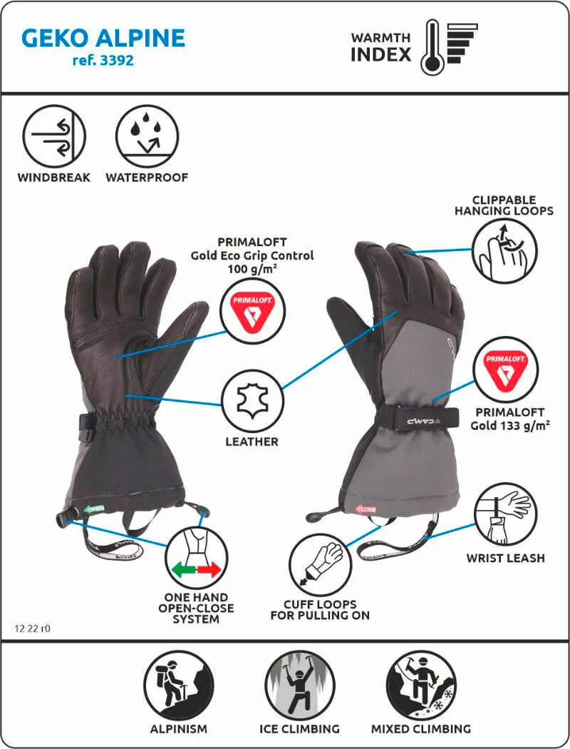 Guantes camp Geko alpine