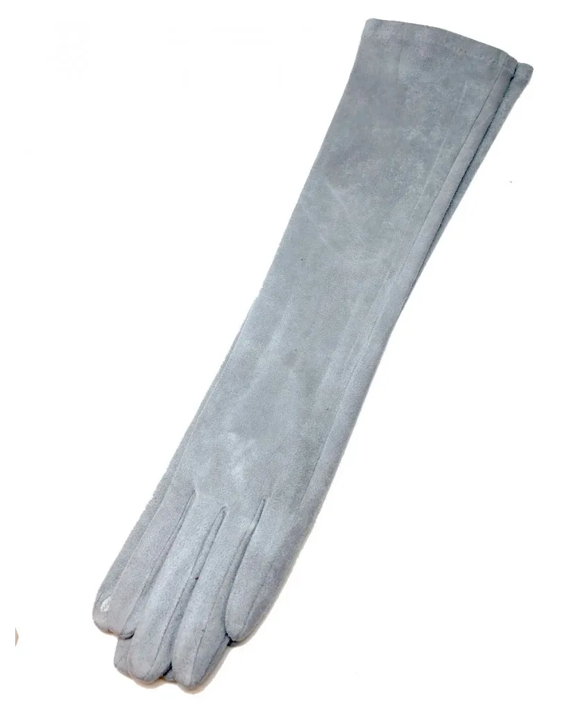 GUANTES LARGOS DE FIESTA DE ANTELINA GRIS CLARO PARA BODAS  VENTA ONLINE Y MADRID