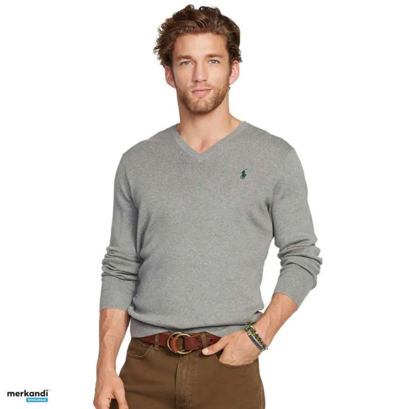 Jersey con cuello en V para hombre 100% algodón 10 colores diferentes de la S a la XXL