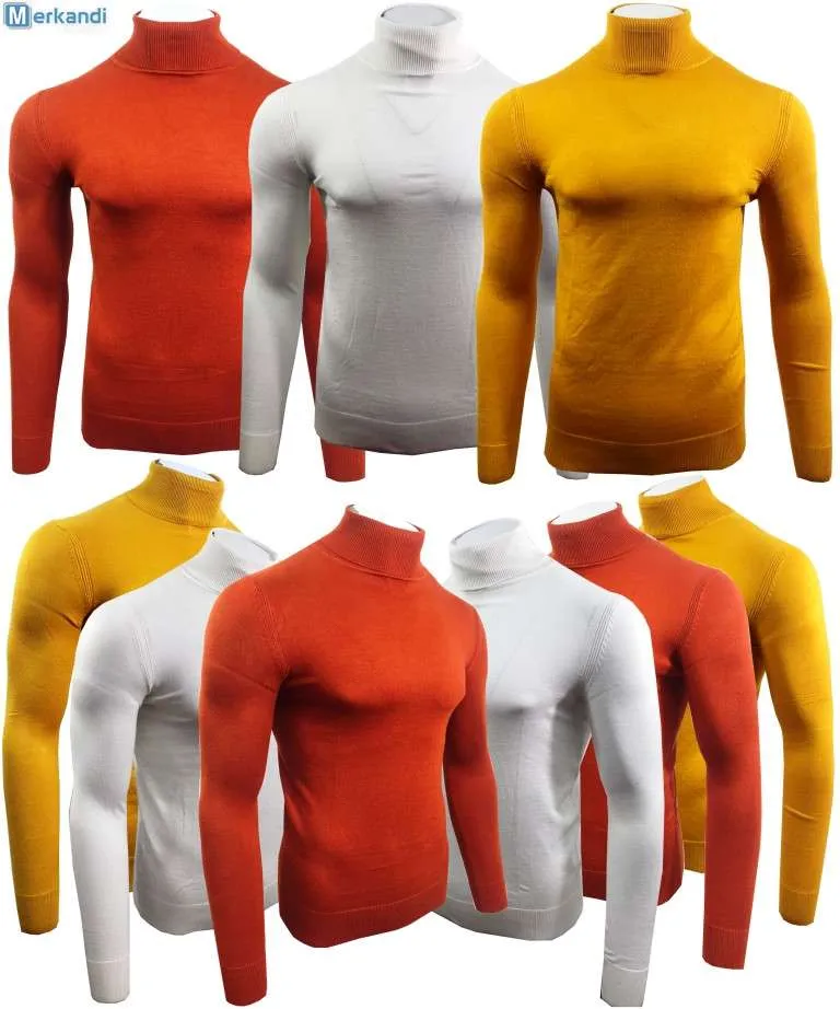 JERSEY DE CUELLO ALTO PARA HOMBRE  DIFERENTES COLORES Y TALLAS