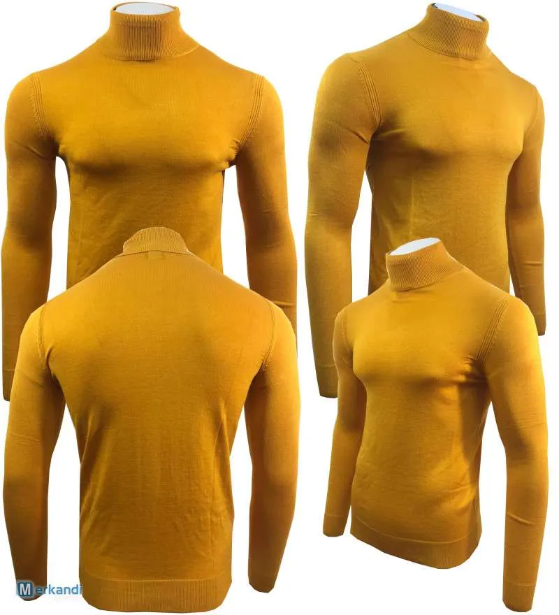 JERSEY DE CUELLO ALTO PARA HOMBRE  DIFERENTES COLORES Y TALLAS