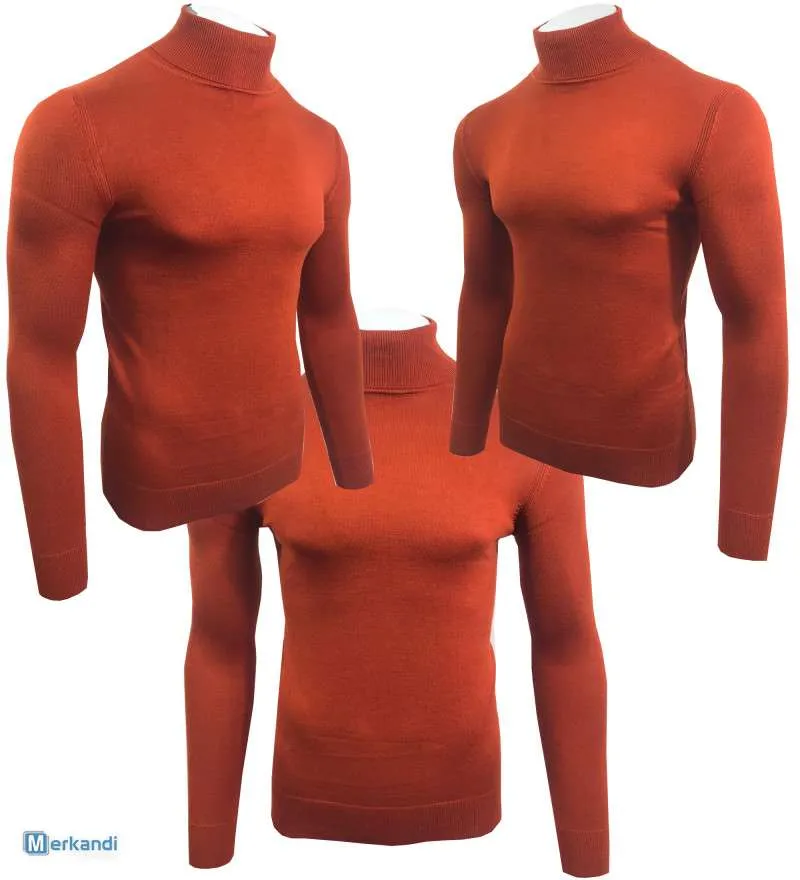 JERSEY DE CUELLO ALTO PARA HOMBRE  DIFERENTES COLORES Y TALLAS