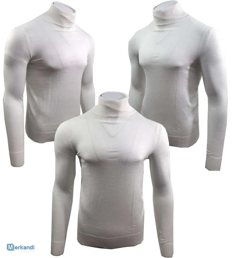 JERSEY DE CUELLO ALTO PARA HOMBRE  DIFERENTES COLORES Y TALLAS