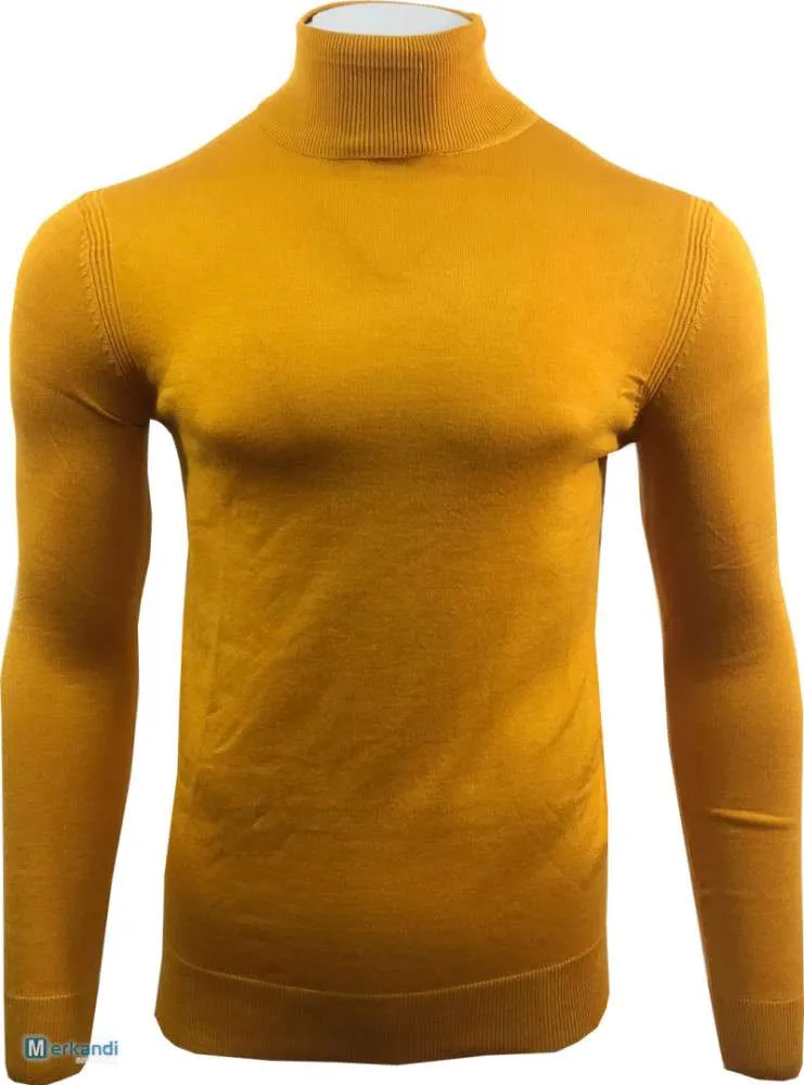 JERSEY DE CUELLO ALTO PARA HOMBRE  DIFERENTES COLORES Y TALLAS